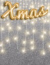 Christmas wallpaper on glitter background