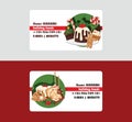Christmas food chef business card and desserts holiday decoration xmas sweet celebration traditional festive winter cake