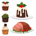 Christmas food and desserts holiday decoration xmas sweet celebration