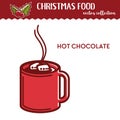 Christmas food and drink, hot chocolate with marshmallow Royalty Free Stock Photo