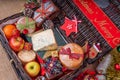 Christmas Food Hamper Royalty Free Stock Photo