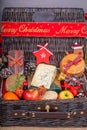 Christmas Food Hamper Royalty Free Stock Photo