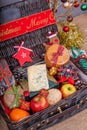 Christmas Food Hamper Royalty Free Stock Photo