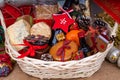 Christmas Food Hamper. Royalty Free Stock Photo