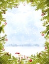 Christmas frame Royalty Free Stock Photo