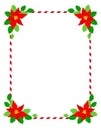 Christmas frame poinsettia