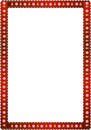 Christmas frame ,red border with elements