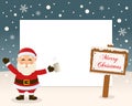 Christmas Frame Sign & Drunk Santa Claus