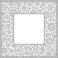 Christmas frame from snowflakes for a card vector. Pattern for c Royalty Free Stock Photo