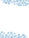 Christmas frame. Snowflakes Royalty Free Stock Photo