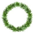 Christmas frame spruce branches