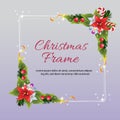 Christmas frame square with cane