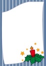 Christmas frame with stripes Royalty Free Stock Photo