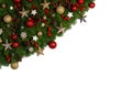 Christmas frame of tree branches Royalty Free Stock Photo