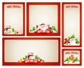 Christmas frames set with Santa