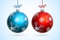 CHRISTMAS FROSTY BAUBLES PAIR