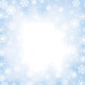 Christmas frozen background with snowflakes