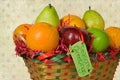 Christmas Fruit Basket Royalty Free Stock Photo