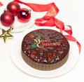 Christmas fruit cake Royalty Free Stock Photo