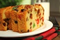 Christmas fruit cake Royalty Free Stock Photo