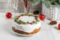 Christmas fruit cake or pudding