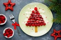 Christmas fun food idea for kids - raspberry Christmas tree