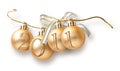 Christmas garland from balls Royalty Free Stock Photo