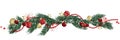 Christmas garland banner Royalty Free Stock Photo