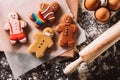 Christmas gay cookies festive pastry collection Royalty Free Stock Photo