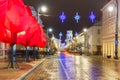 Christmas Gediminas prospect, Vilnius, Lithuania