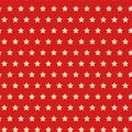 Christmas Geometric Pattern with Stars in Red and Golden Royalty Free Stock Photo