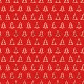 Christmas Geometric Pattern with Trees in Red and Golden Royalty Free Stock Photo