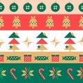 Christmas geometric seamless pattern