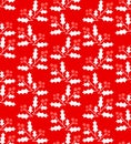 Christmas geometric seamless pattern with winter berries