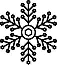 Christmas Geometric Snowflake Snow Crystal Vector Decoration Royalty Free Stock Photo