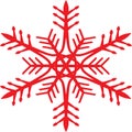 Christmas Geometric Snowflake Snow Crystal Vector Decoration Royalty Free Stock Photo