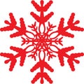 Christmas Geometric Snowflake Snow Crystal Vector Decoration Royalty Free Stock Photo