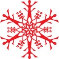 Christmas Geometric Snowflake Snow Crystal Vector Decoration Royalty Free Stock Photo