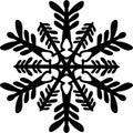 Christmas Geometric Snowflake Snow Crystal Vector Decoration Royalty Free Stock Photo