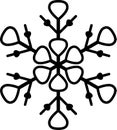 Christmas Geometric Snowflake Snow Crystal Vector Decoration Royalty Free Stock Photo