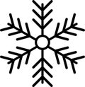 Christmas Geometric Snowflake Snow Crystal Vector Decoration Royalty Free Stock Photo