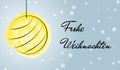 Christmas german greetings card with watercolor brush