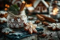 Christmas German lebkuchen with icing gingerbread Royalty Free Stock Photo
