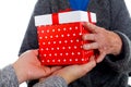 Christmas gift for a beautiful grandmother Royalty Free Stock Photo