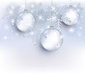 Christmas ball snow flake star blue Royalty Free Stock Photo