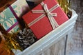 Christmas gift box decoration celebration holiday Royalty Free Stock Photo