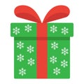 Christmas gift box flat icon, New year Royalty Free Stock Photo