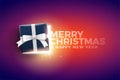 Christmas Gift Box with magical lights Royalty Free Stock Photo