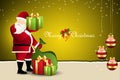 Christmas gift box with santaclaus Royalty Free Stock Photo