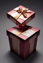 christmas gift boxes in magic light Royalty Free Stock Photo
